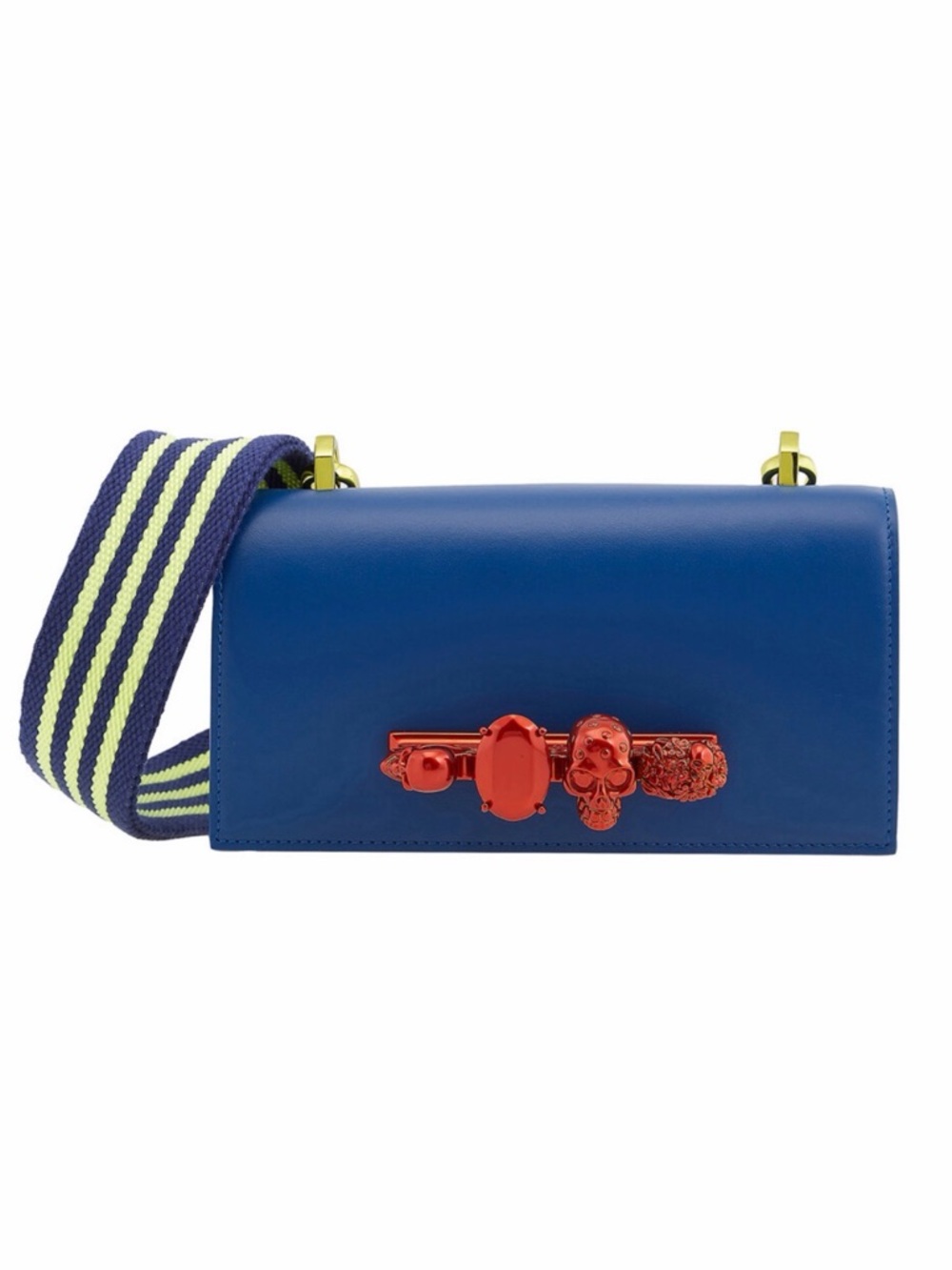 ALEXANDER MCQUEEN The Knuckle Satchel In Celestial Blue - like new